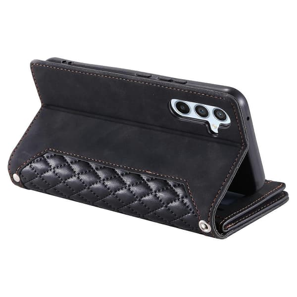 Til Samsung Galaxy A15 4G Etui PU Læder Lynlås Pung Telefon Cover med Rem Multicolor Style A