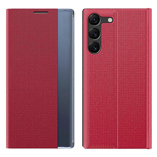 Til Samsung Galaxy S24 Etui Visningsvindue PU Læder Flip Stand Telefonbeskytter Multicolor Style E