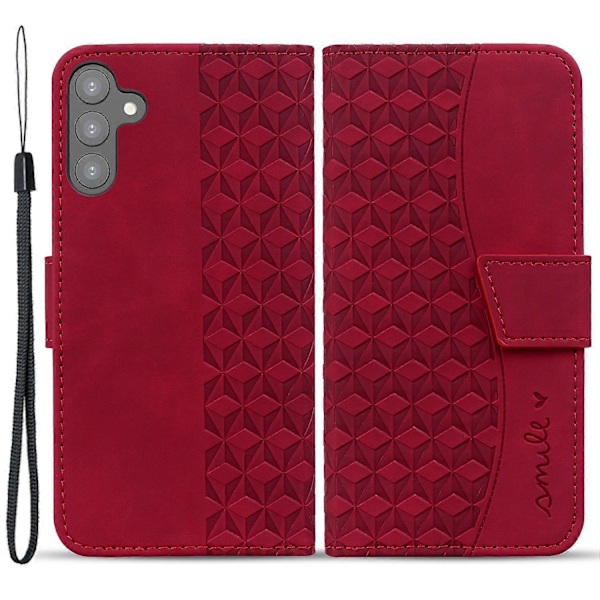 För Samsung Galaxy A34 5G Fodral Rombmönstrat PU Läder Plånboksfodral Multicolor Style E