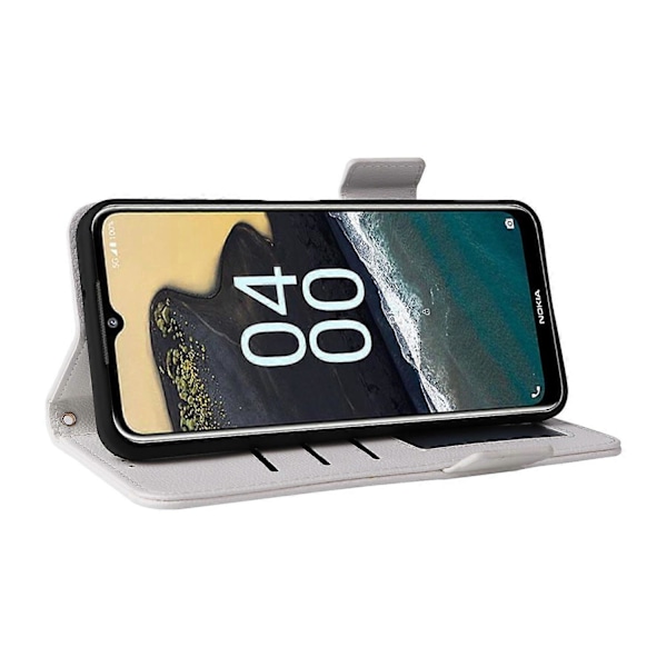 Nokia G310 PU-nahkainen puhelinkotelo lompakolla, jalustalla ja sormenjälkiä hylkivällä suojakuorella Multicolor Style C
