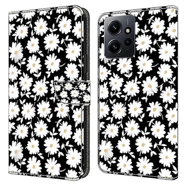 Xiaomi Redmi Note 12 4G -puhelimen suojakotelo, iskunkestävä, nahkainen, kääntyvä lompakkokotelo Multicolor Style J