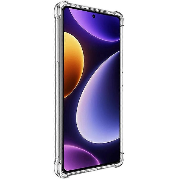 IMAK Flexibelt TPU-skal för Xiaomi Redmi Note 12 Turbo/Poco F5 5G, Genomskinligt Stötsäkert Airbag-skydd