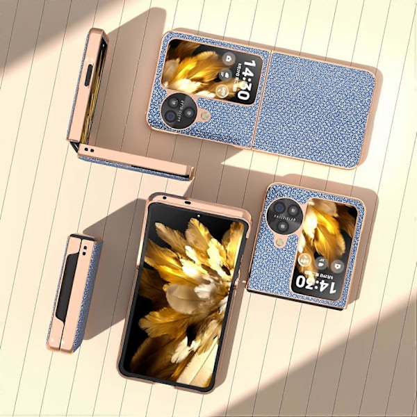 Til Oppo Find N3 Flip 5G Etui Rhinestone Tekstur Elektroplettering Telefoncover Multicolor Style C