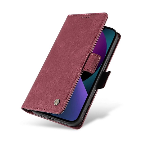 YIKATU YK-005 Skinnkänsla PU Läder Plånboksfodral med Stötsäkert Ställ för iPhone 15 Multicolor Style F