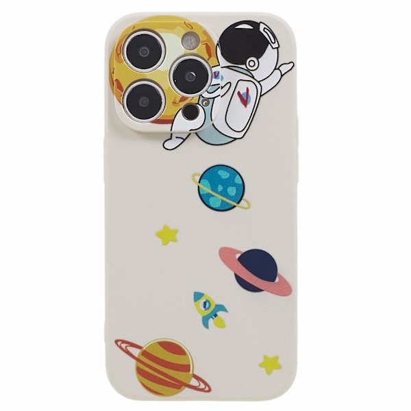 Tpu phone case för Iphone 14 Pro, mönsterutskrift anti-scratch cover Style F