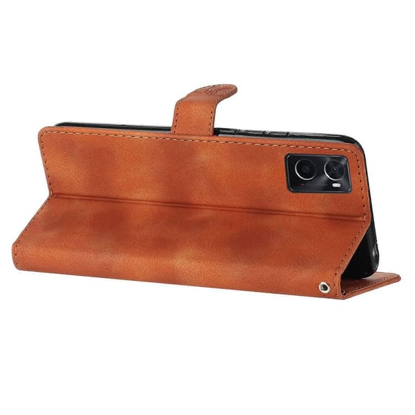 PU læder flip wallet etui med blomsterprint og stativ til Oppo A36/A76/A96 4G Multicolor Style E