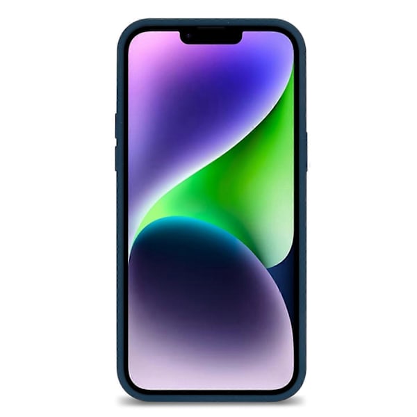 För iPhone 14 Plus Silkeslen Mjuk Touch Flytande Silikon Skal Fiberfoder Fallskydd Mobilskal Multicolor Style B