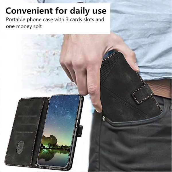 Plånboksfodral i PU-läder för Samsung Galaxy A13 4G, Ställ Triangelmönstrat Telefonskal Multicolor Style A