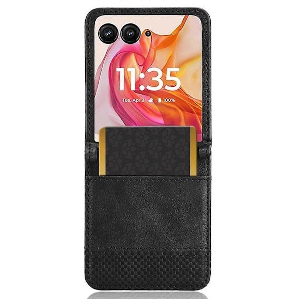 Motorola Razr 50 Ultra 5G/Razr+ 2024 5G -puhelimen suojakotelo korttipidikkeellä, retro nahka+PC-puhelinkuori Multicolor Style A