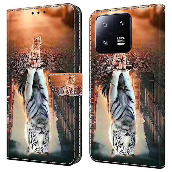 Plånboksfodral för Xiaomi 13 Pro 5G Fodral Mönstertryck Läder Flip Telefonskal Multicolor Style K