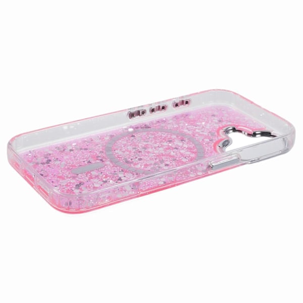 Skal för iPhone 16 Kompatibelt med MagSafe Glitter Paljett Epoxi TPU+Akryl Telefonskydd Multicolor Style A