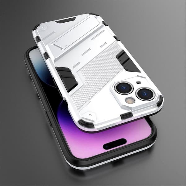 Mobilskal för iPhone 15 Plus PC+TPU Baksida med Stöd Fallskydd Multicolor Style F