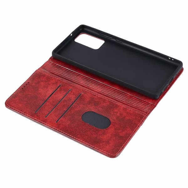 SUTENI Etui til Samsung Galaxy Note20/Note20 5G PU Læder Cover Stand Wallet Telefon Shell Multicolor Style E