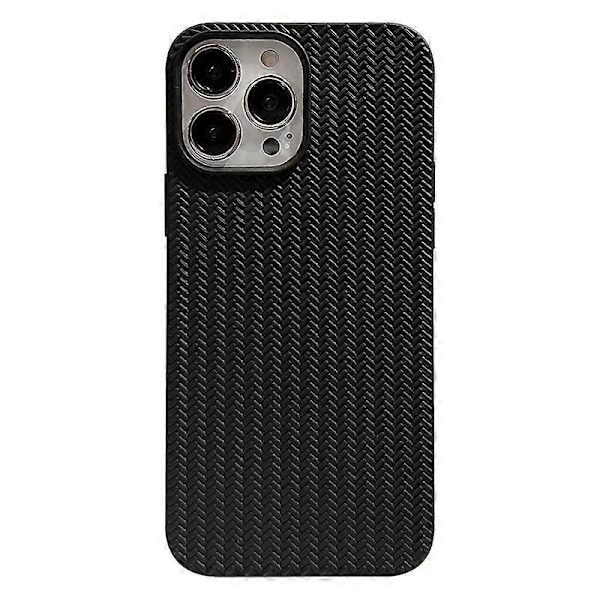 Skal till iPhone 15 Pro Vävstruktur Mjuk TPU Anti-repor Telefonskydd Multicolor Style B