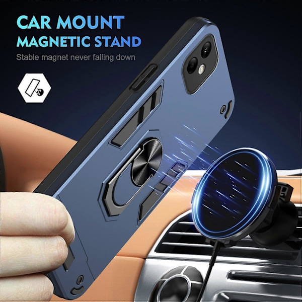 Til Samsung Galaxy A05 4G Telefon Cover 360 Graders Rotations Ring Støtteben Multicolor Style A