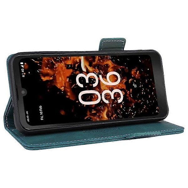 Orbic Fun+ 4G -kotelon iskunkestävä PU-nahkainen lompakkokotelo Multicolor Blue