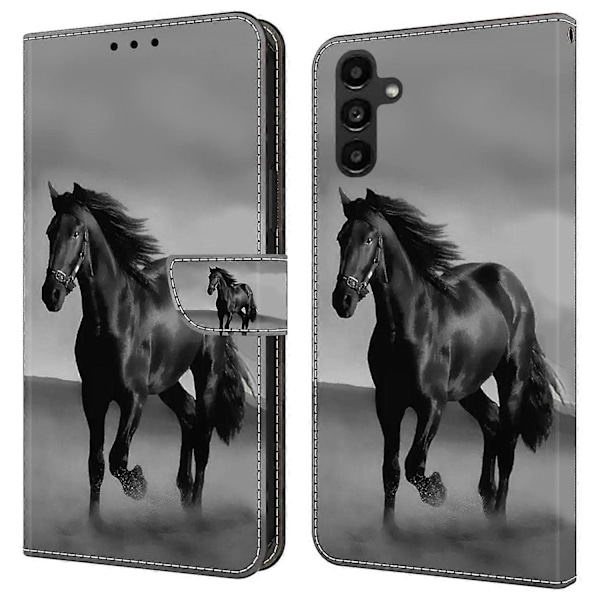 Til Samsung Galaxy A14 5G/A14 4G Etui Anti-Drop Wallet Telefon Etui med Støttefod Multicolor Style Q