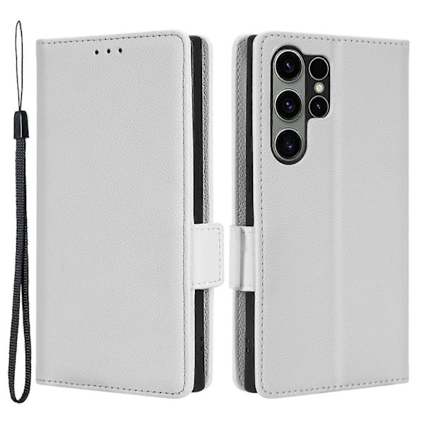 Plånboksfodral för Samsung Galaxy S23 Ultra Mobiltelefon, Ställ, PU-läder, Dubbelt Magnetlås Multicolor Style C