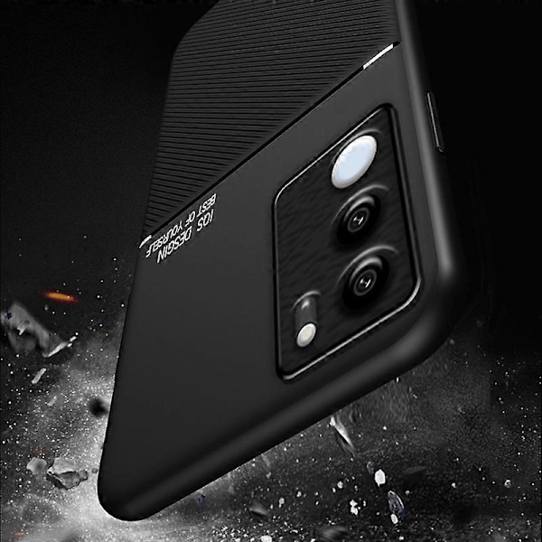 Linjer Præget Læder+TPU Cover til vivo S17 5G/S17 Pro 5G, Magnetisk Holder Metalplade Telefon Cover Multicolor Style D