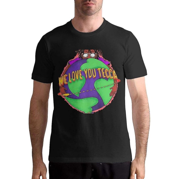 Lil Tecca -paita miesten puuvillainen t-paita muoti O-kaula lyhythihainen teesadult, S-3xl Black L