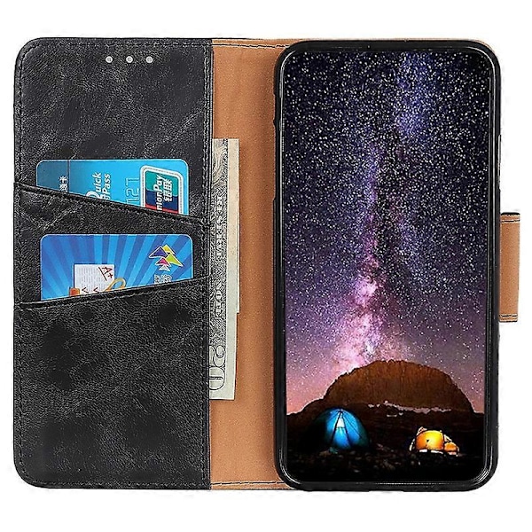 Til Samsung Galaxy A05 4G Etui Split Læder Crazy Horse Tekstur Wallet Telefon Cover Multicolor Style A