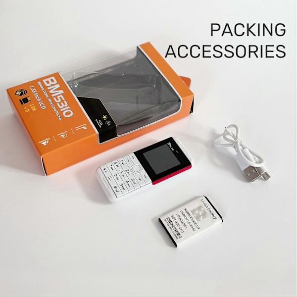 BM5310 1,33-tommer Mini Triple SIM Standby Bar Telefon Bærbar 2G Mobiltelefon Multicolor Style C