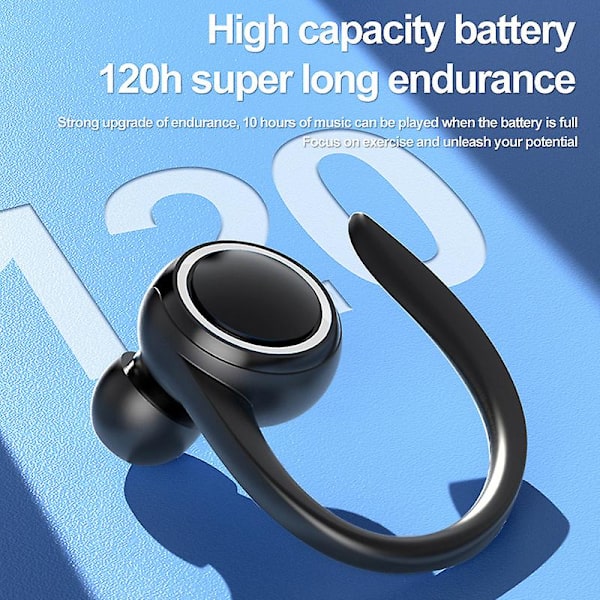 Born Pretty Uusi Yksityinen Malli A1s Langaton Bluetooth-kuuloke Korvaan asennettava Urheilu- ja Bisneskäyttöön, Kivuton, Melua Vähentävä Stereo Kuuloke Black