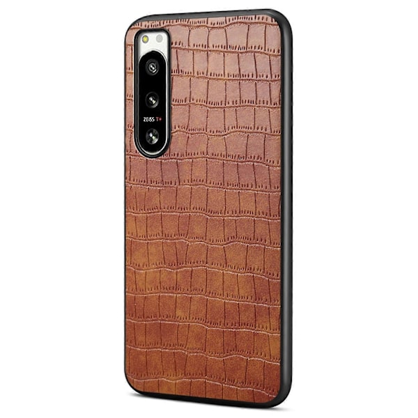 Til Sony Xperia 5 IV 5G Cover Krokodille Tekstur Læder Anti-Ridse Bagcover Multicolor Style B