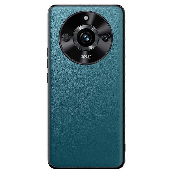 För Realme 11 Pro 5G PU Läderbelagt TPU+PC Telefonfodral Metall Linsskydd Anti-Repskydd Multicolor Style C