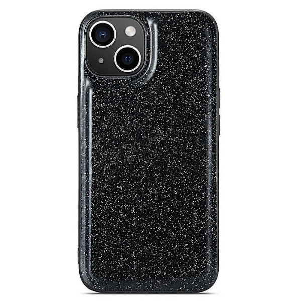 Til iPhone 14 Etui Faldsikker Glitter PU Læderbelagt PC+TPU Telefoncover Multicolor Style A