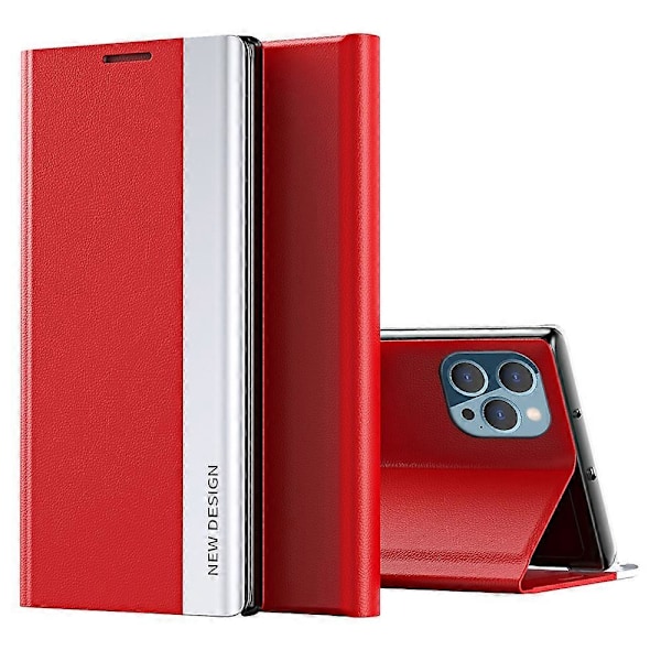 Til iPhone 16 Pro Cover Anti-Drop Læder Telefon Cover med Stativ Multicolor Style F