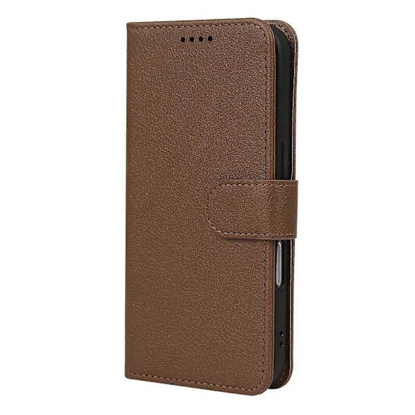 Læderetui med pung, stativ og magnetlukning til iPhone 16 Pro Max - Grøn Multicolor Brown