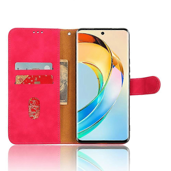 Honor X50 Iskunkestävä PU-nahkainen, ihoa myötäilevä, jalustallinen suojakotelo, lompakko, sisäinen TPU-puhelinkuori Multicolor Style D