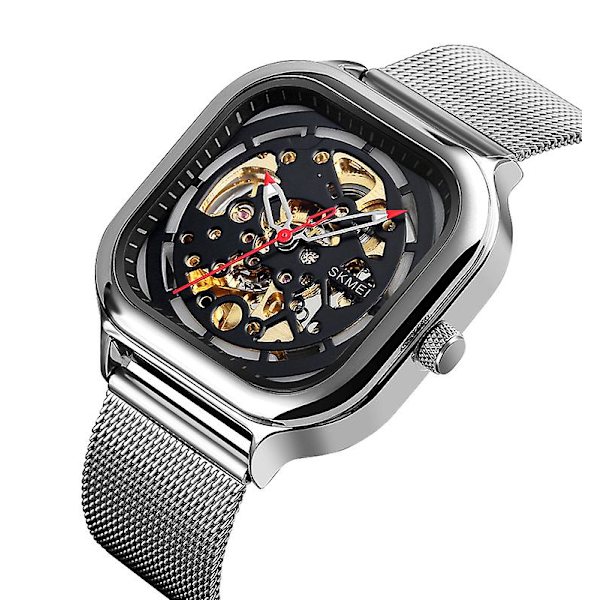 Skmei 9184 Automatisk Luksus Mekanisk Klokke for Menn Black