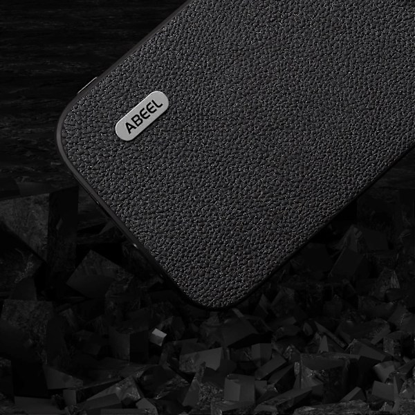 För iPhone 15 Pro Läderfodral i Kohud + PC + TPU med Litchi-textur, Repskydd Multicolor Style A