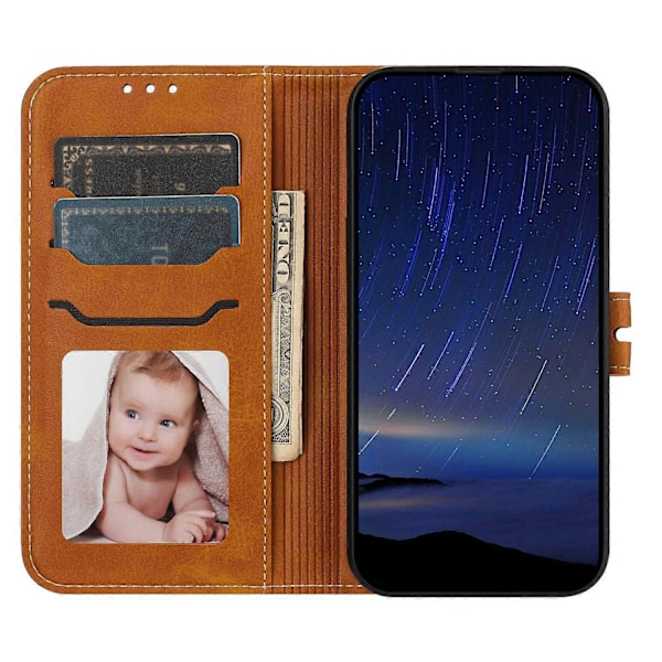 Til Samsung Galaxy S25 Edge Etui Glad Kat Mønster Præget Læder Wallet Telefon Cover Multicolor Yellow
