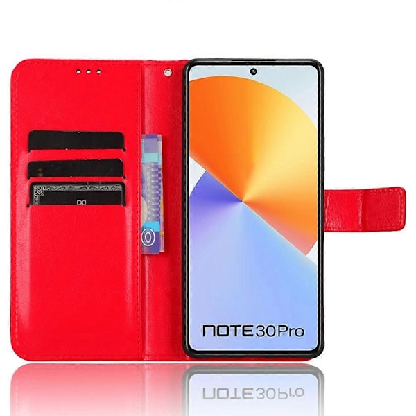 Infinix Note 30 Pro 4G X678B nahkakotelo, pudotussuoja, puhelinkotelo lompakkotelineellä Multicolor Style D