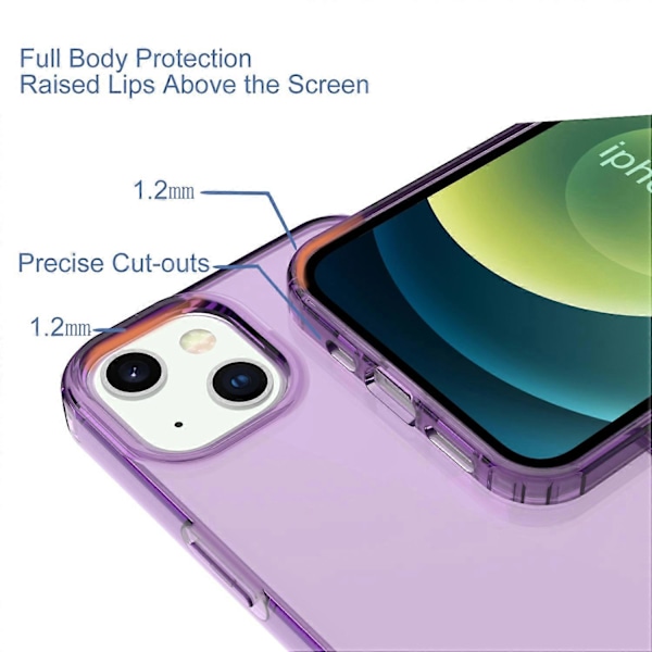 iPhone 13 6.1 tuuman GW18 Ohut TPU-kotelo Iskunkestävä Suojapuhelinkuori Multicolor Style D