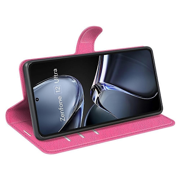 Til Asus Zenfone 12 Ultra 5G Etui Litchi Tekstur Stødsikkert Læder Wallet Telefon Cover Multicolor Rose