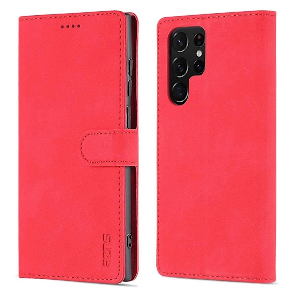 AZNS Fodral för Samsung Galaxy S24 Ultra Läder Skyddat Heltäckande Folio Flip Ställ Telefonskal Multicolor Style B