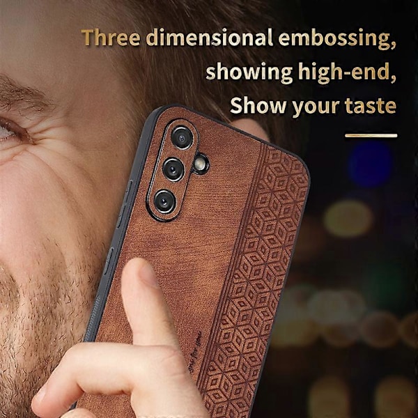 AZNS Skal för Samsung Galaxy A54 5G med präglat mönster PU Läderbelagd TPU Baksida Multicolor Style C