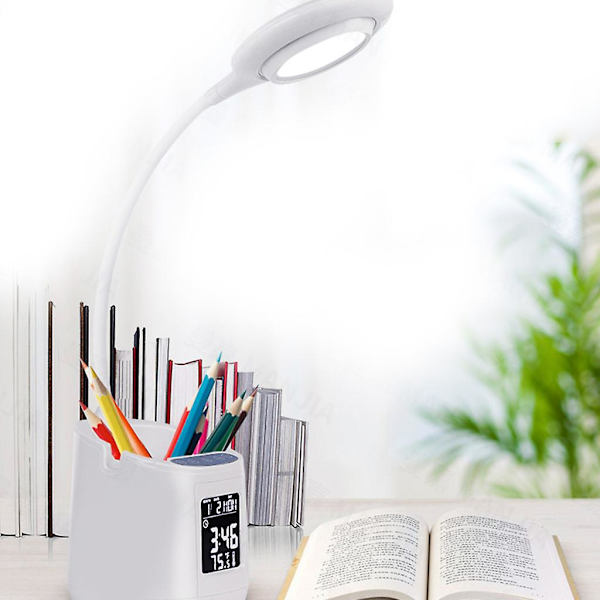 4-in-1 USB-lukuvalaisin, 3-portainen himmennystila kosketuskytkimellä lapsille ja opiskelijoille Gray