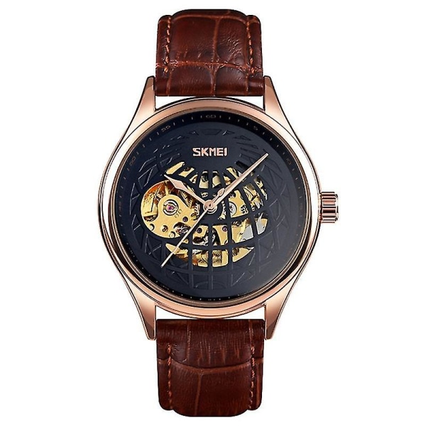 Skmei 9209 Automatisk Hul Mekanisk Ur Rose Gold Black