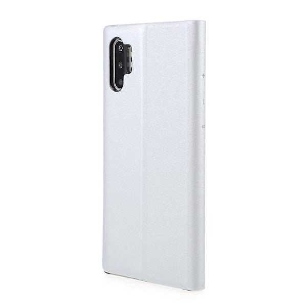Til Samsung Galaxy Note 10 Plus PU Læder Auto-absorberende Skal Visningsvindue Stativ Telefon Cover
