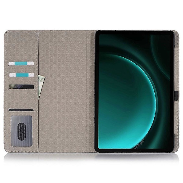Til Samsung Galaxy Tab S9 FE Wallet Case Krydset Tekstur PU Læder Tablet Cover Multicolor Style D