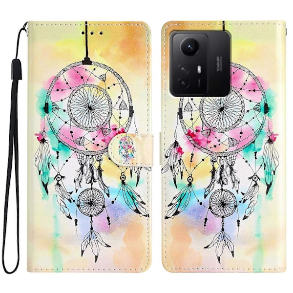 PU Læder Wallet Cover med Mønsterprint og Flip Stand til Xiaomi Redmi Note 12S 4G Multicolor Style H