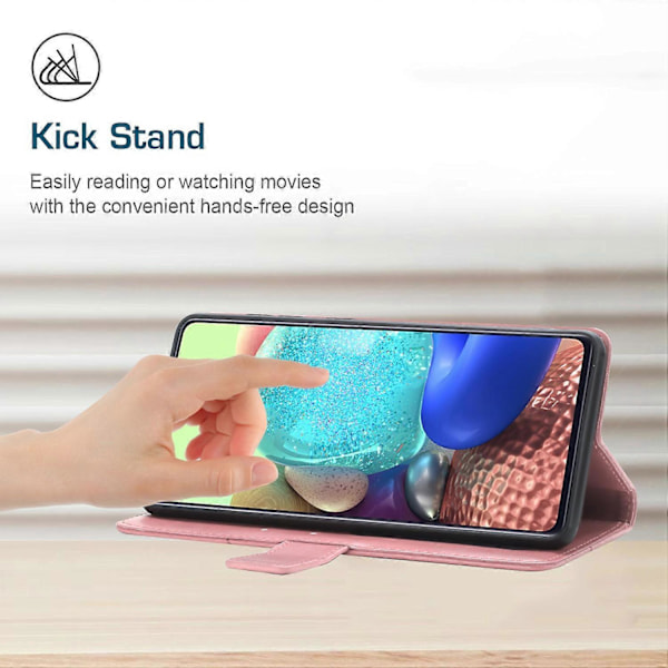 Til Samsung Galaxy A05 4G Etui Y-formet Linje Præget Læder Wallet Telefon Cover Multicolor Style D