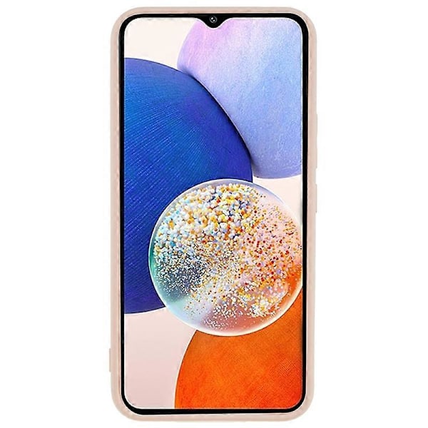För Samsung Galaxy A14 5G/4G Gummibelagt TPU Skyddsfodral Fiberfoder Fallskydd Mobilskal Multicolor Style H