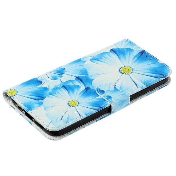 För Iphone 15 Pro Plånboksställ Pu Läder Phone case Mönster Utskrift Anti-dropp cover Orchid