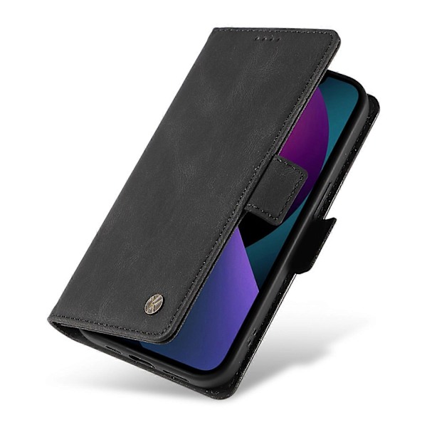 YIKATU YK-005 Pung Etui til iPhone 14 Stativ PU Læder Hud-berørings Magnetisk Beskyttende Telefon Cover Multicolor Style E